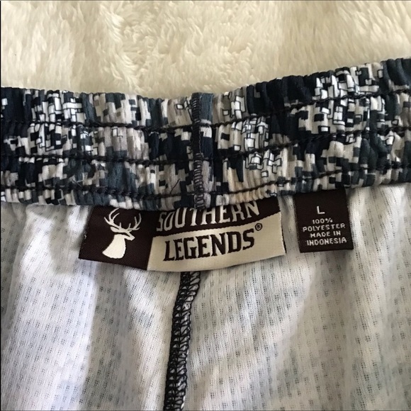 Southern legends men’s shorts size L gray black shorts draw string - Picture 3 of 9